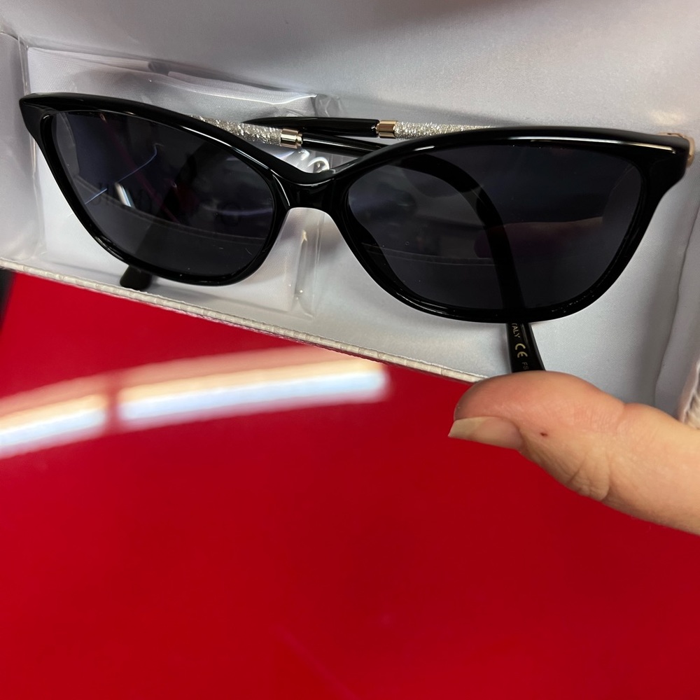 JIMMY CHOO JC 320 807 Sunglasses. Black with black lenses.